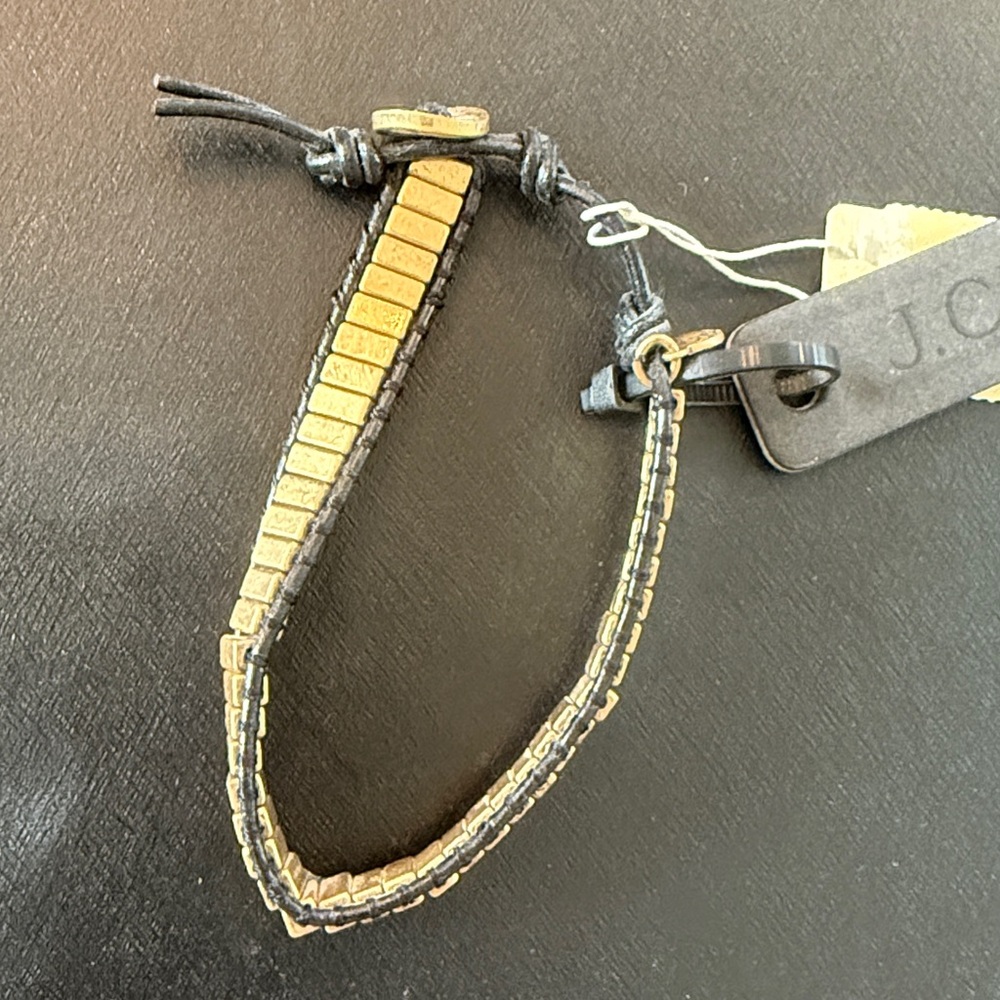 NWT J Crew Gold and Black Beaded Bracelet